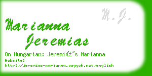 marianna jeremias business card